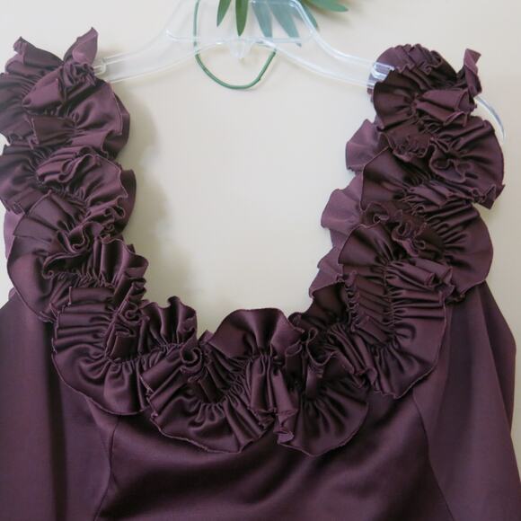 VINTAGE MAGGY LONDON *NWT* Cocktail Party Formal Dress Size 8 Sleeveless Purple - Picture 2 of 9